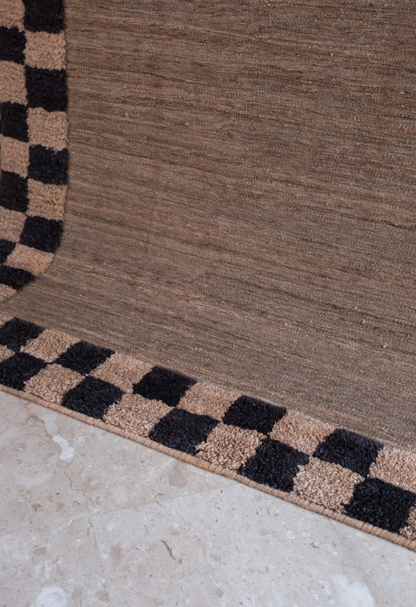 Checkered Rug - Granite Grey