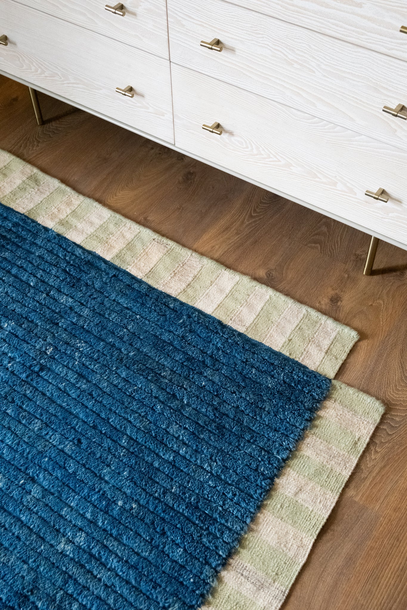 Khat Khati Rug - Blue