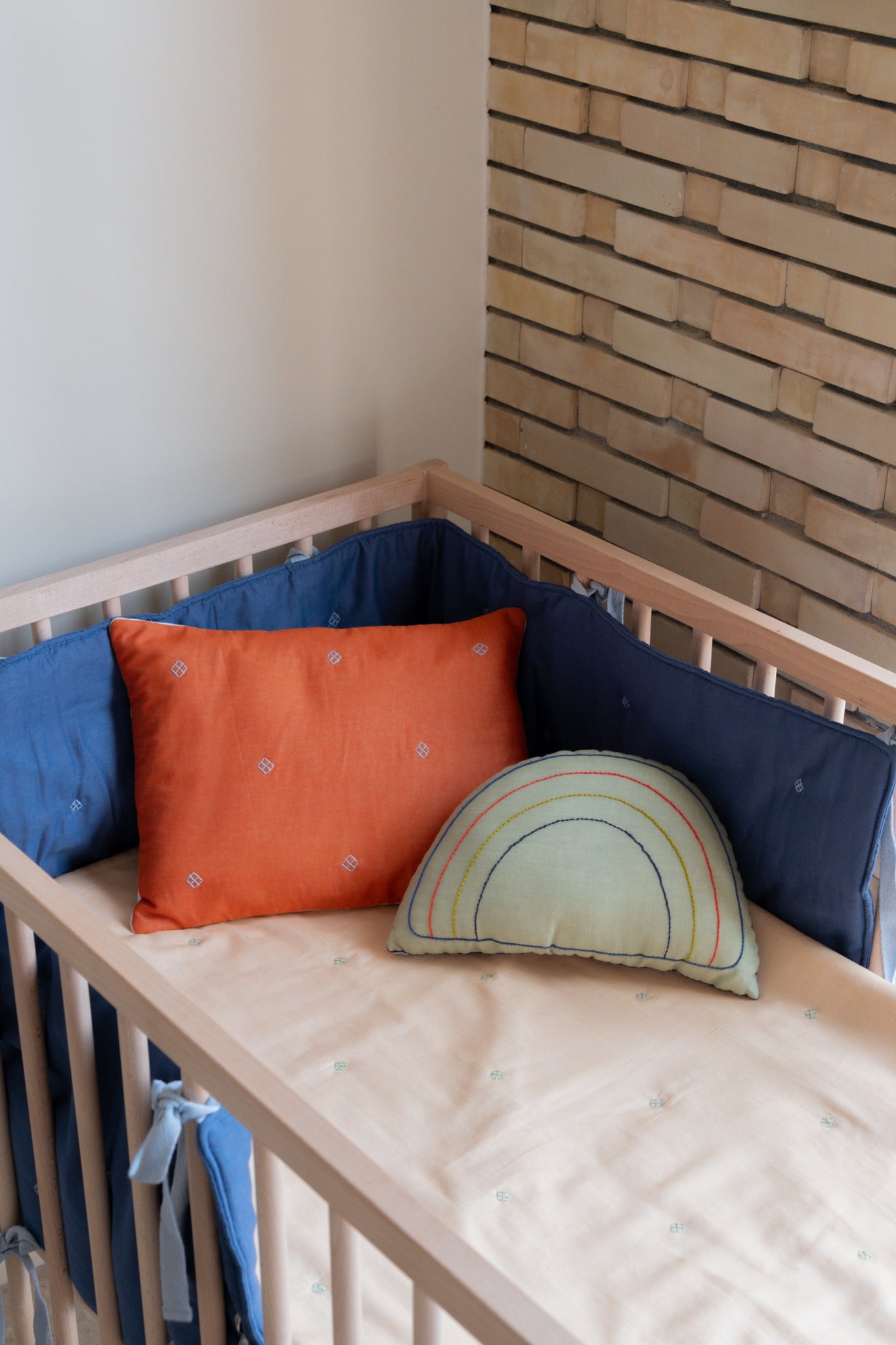 Rainbow Cushion - Apple Green