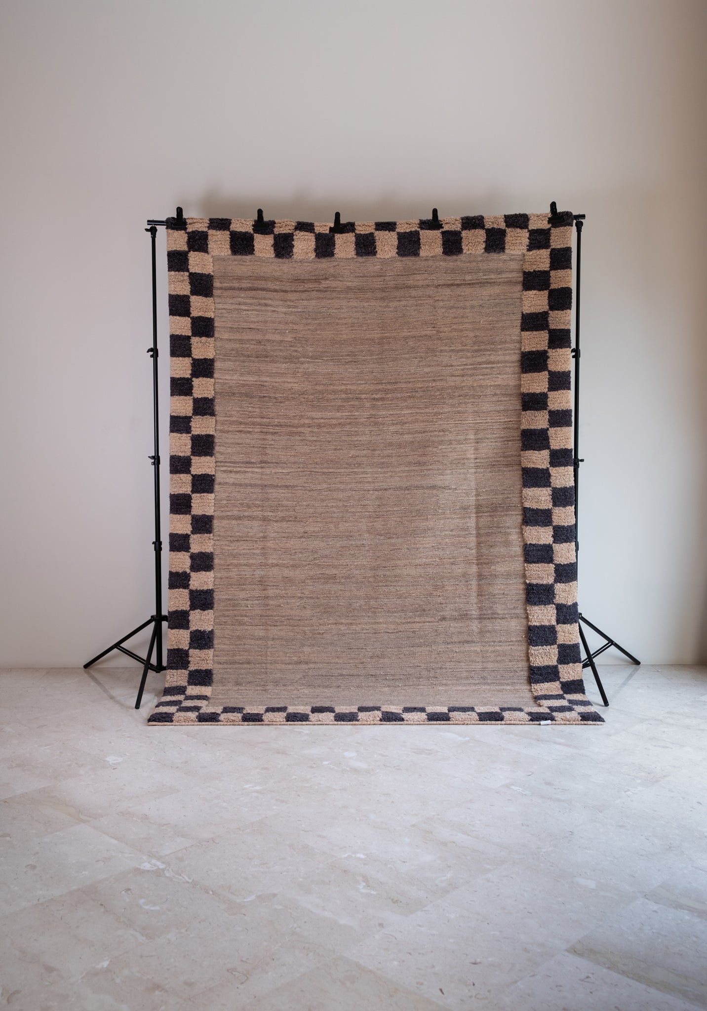 Checkered Rug - Granite Grey