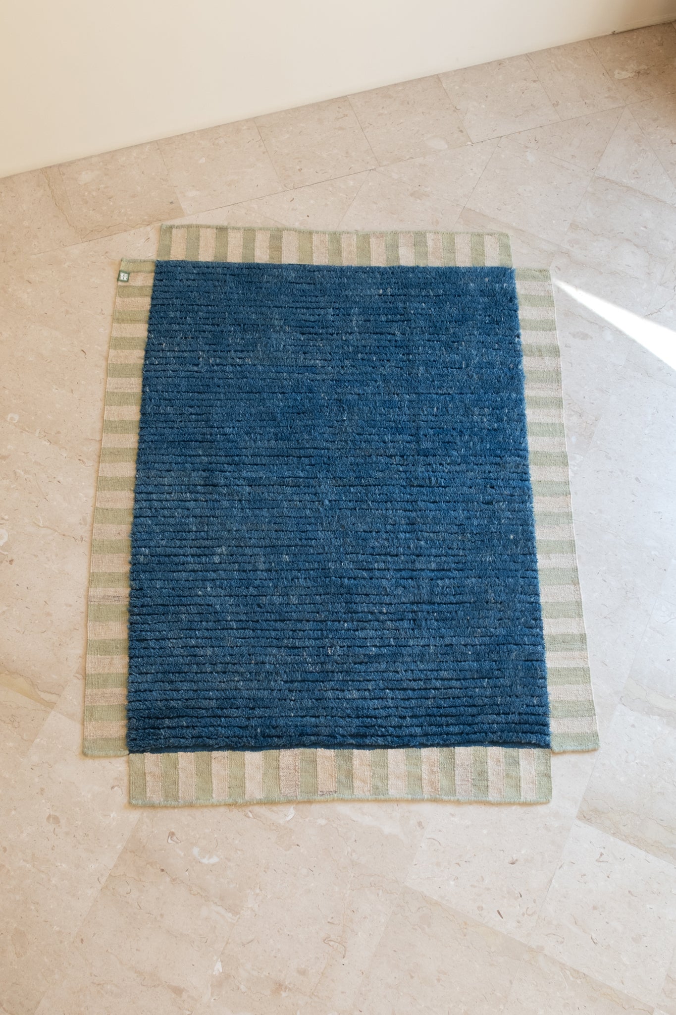 Khat Khati Rug - Blue