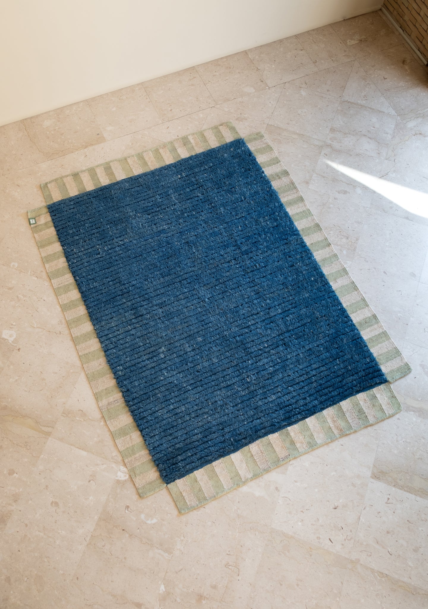 Khat Khati Rug - Blue