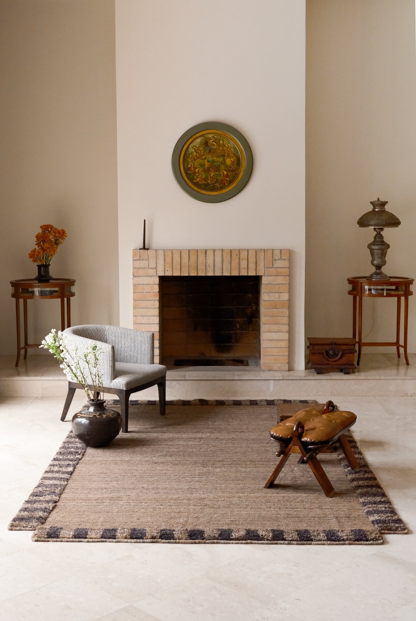 Khat Khati Rug - Natural/Granite Grey