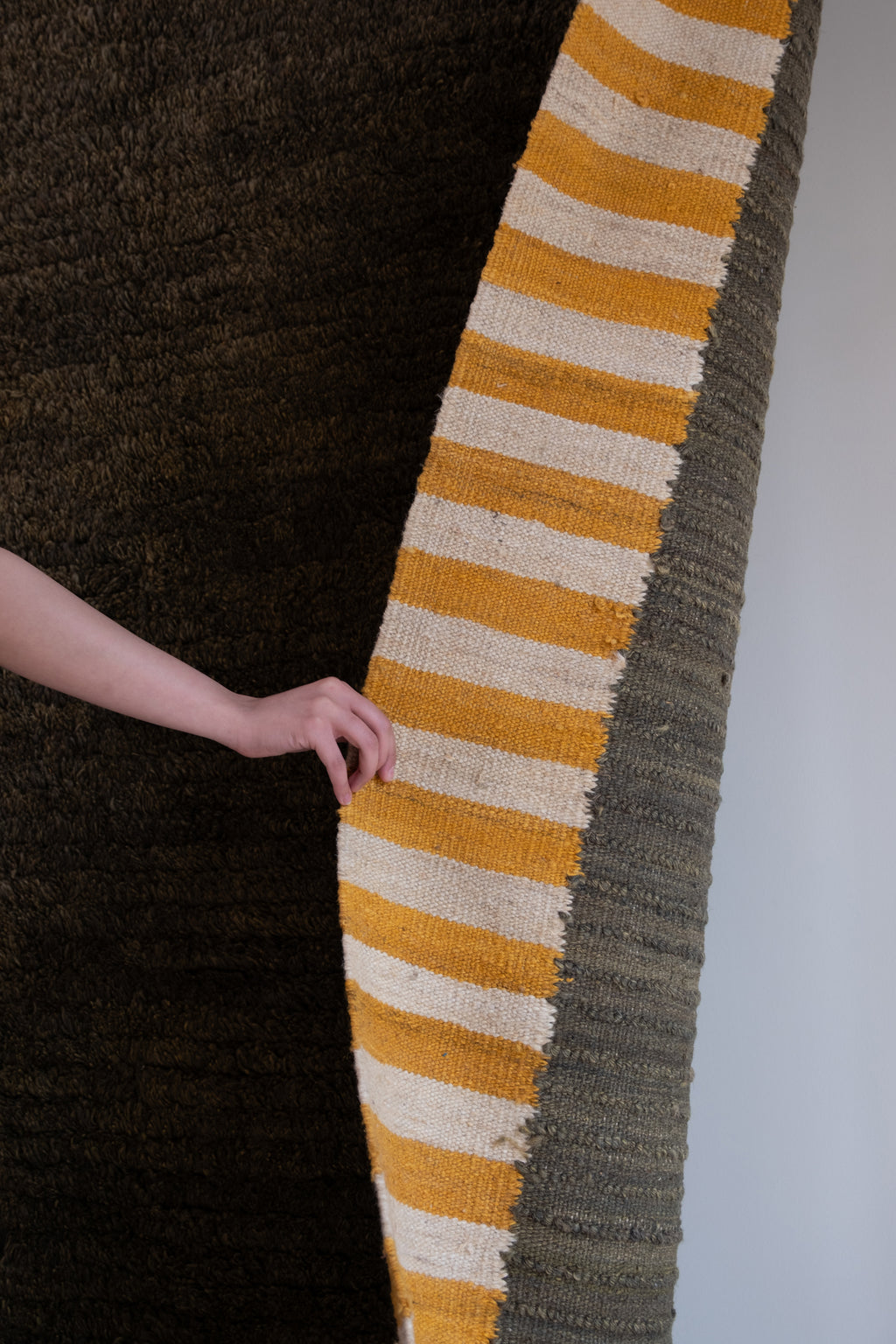 Khat Khati Rug - Spinach