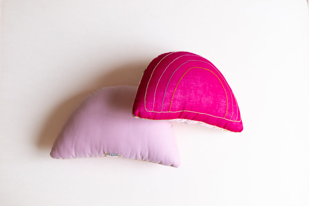 Rainbow Cushion - Fuschia