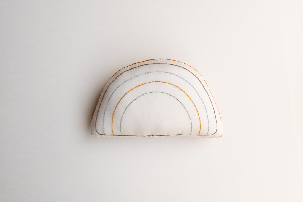 Rainbow Cushion - Ivory