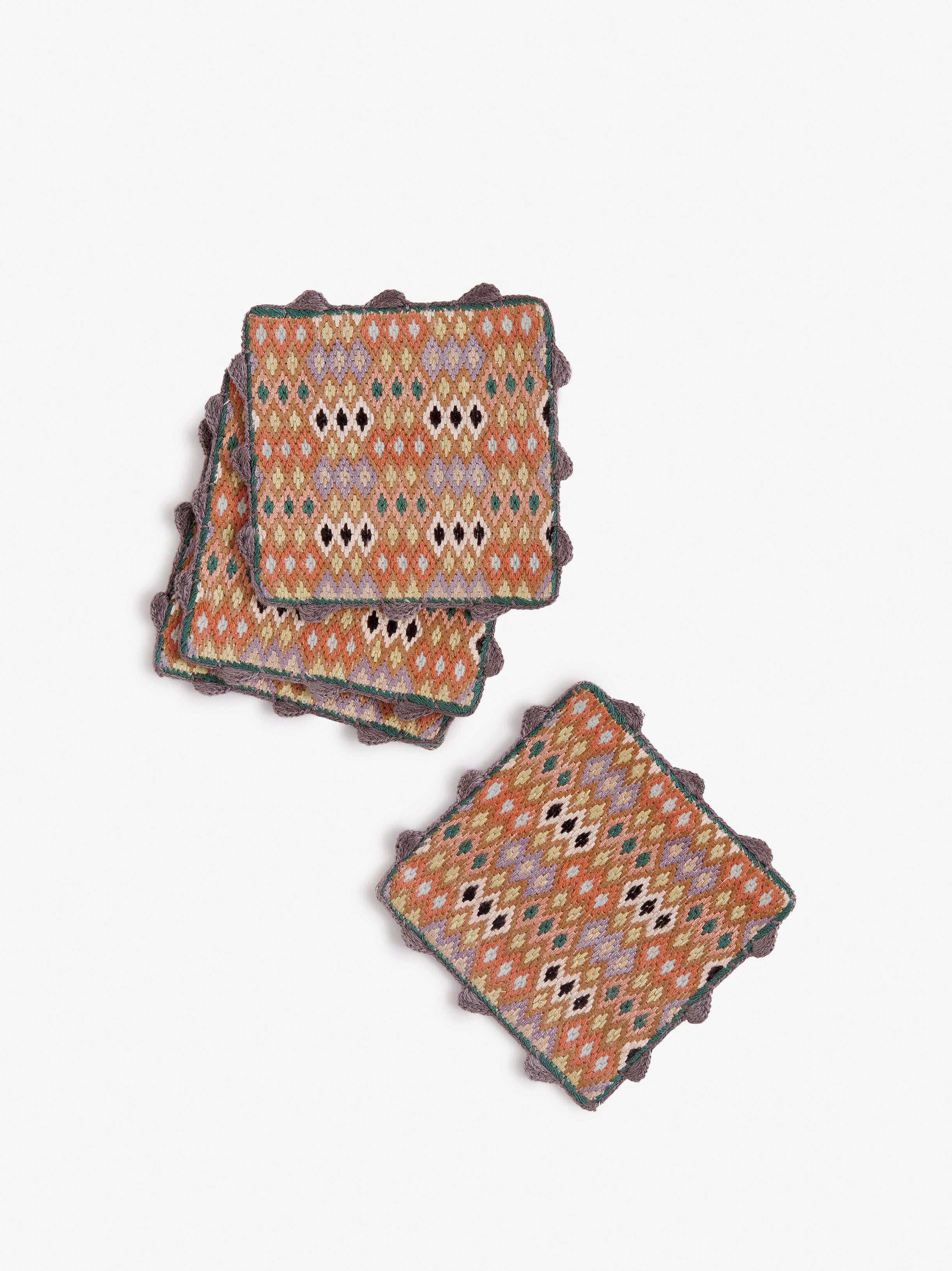 Bibi Coaster - Salmon/Purple Fig