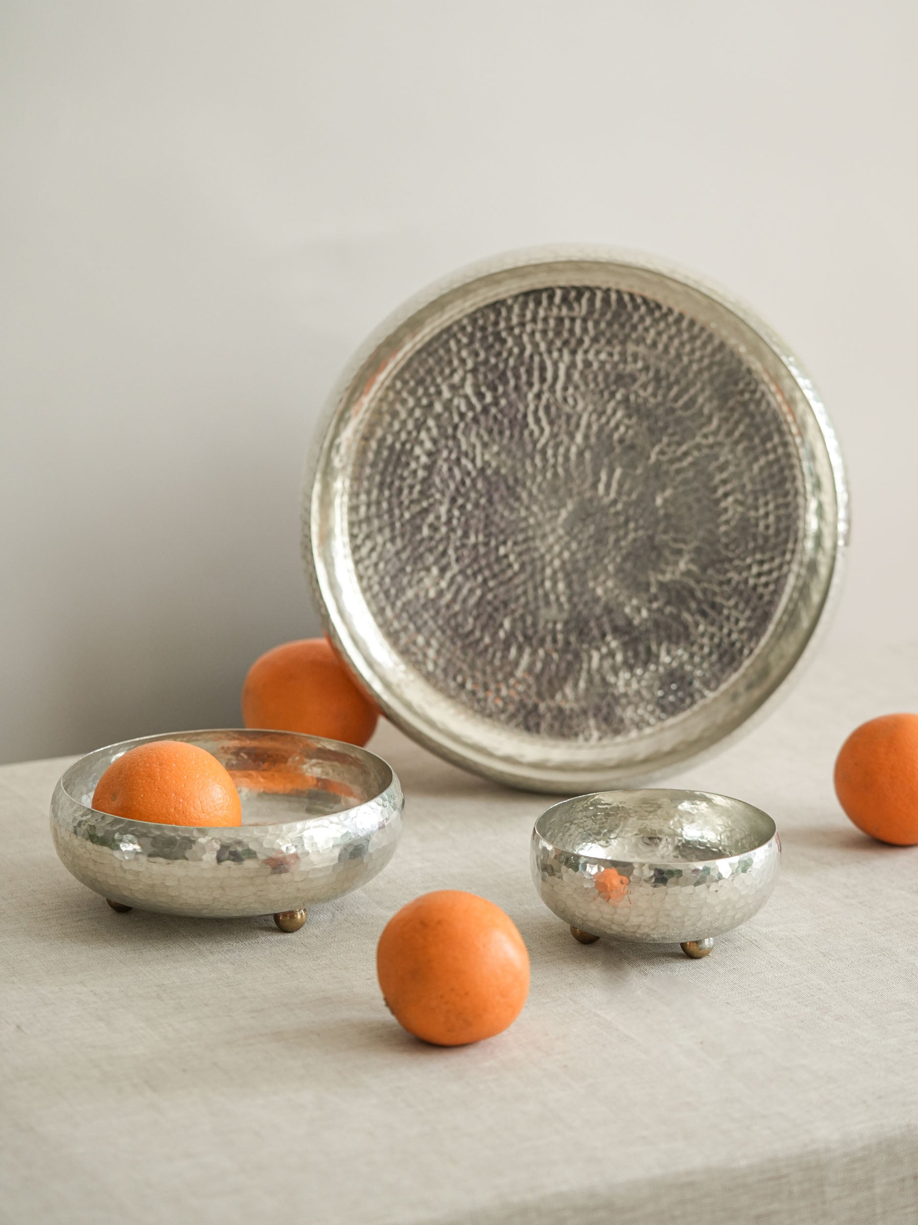Hammered Bowl - Polished Copper