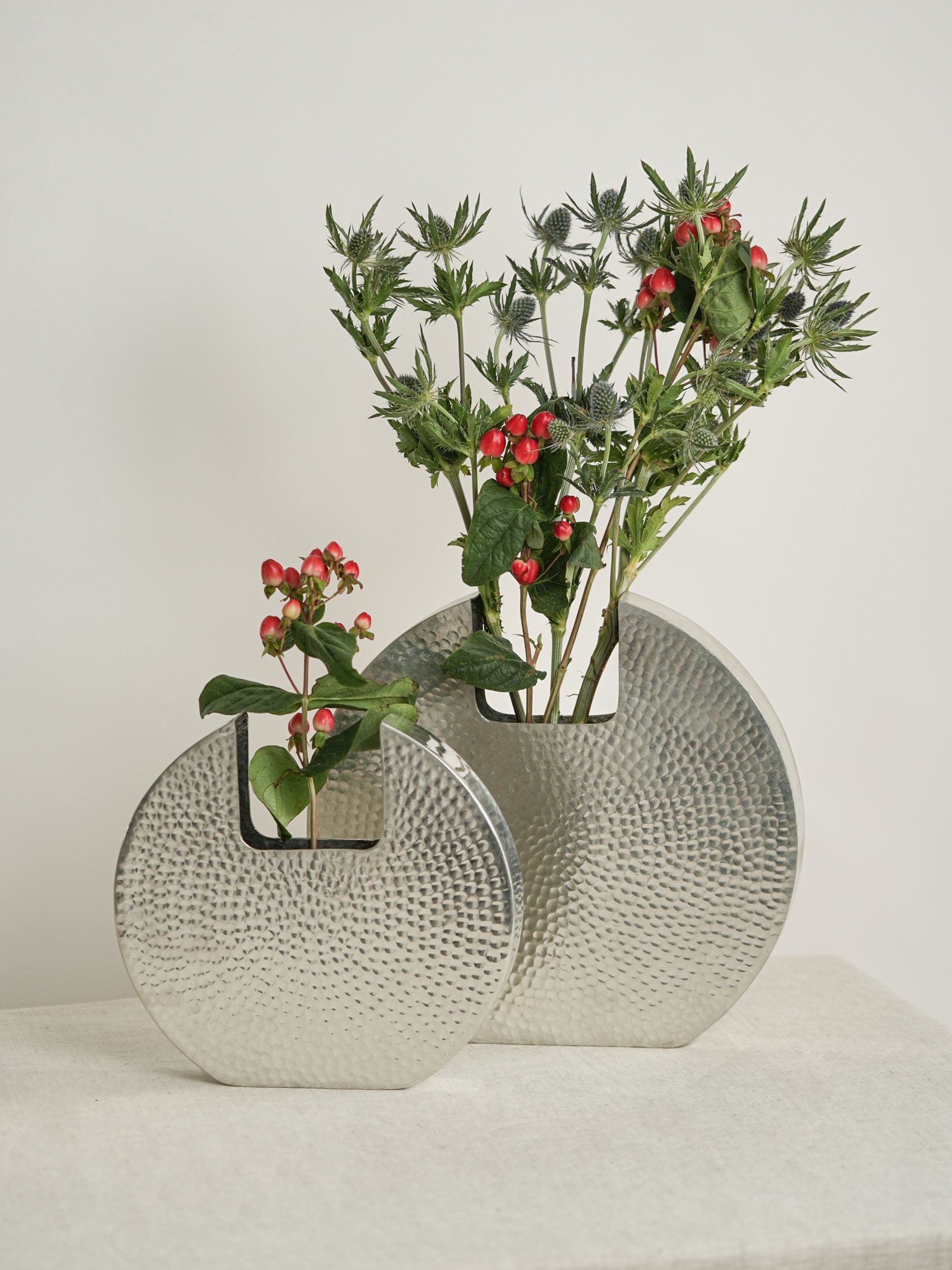 Hammered Vase - Polished Copper