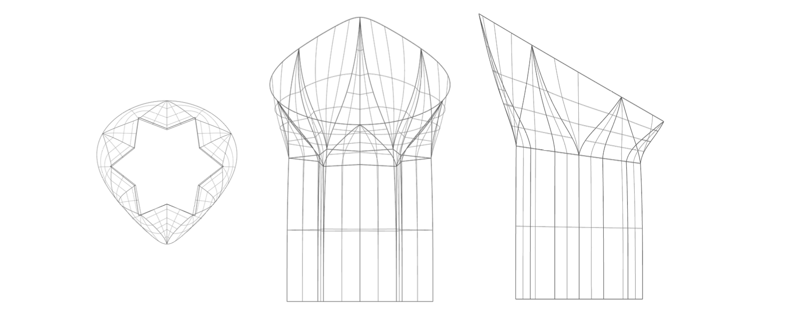 Muqarnas Vase - Cobalt Blue